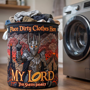Dark Fantasy Quilted Laundry Basket - Personalized Gifts 03hudh090726