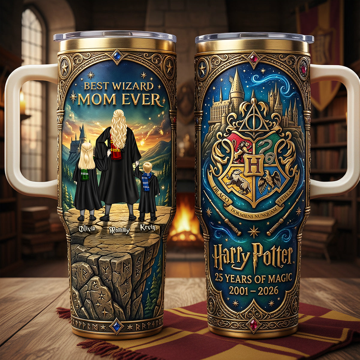 25 Years Of Magic Handle Tumbler Personalized Gifts For Mom 01NATA060326