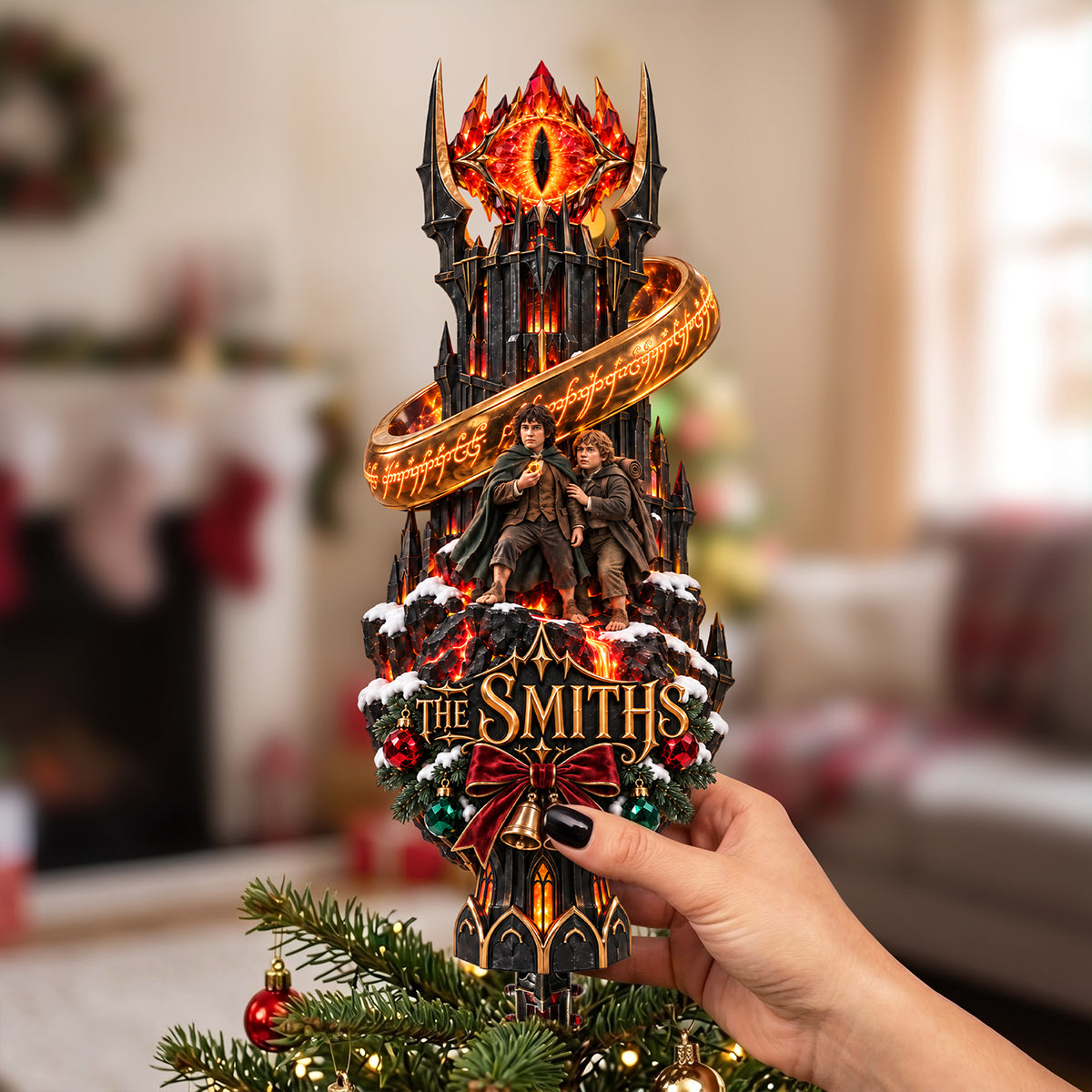 Fantasy Traveling Novel Lover Tree Topper - Personalized Gifts For Christmas Acrylic Christmas Tree Topper 03HATA090926