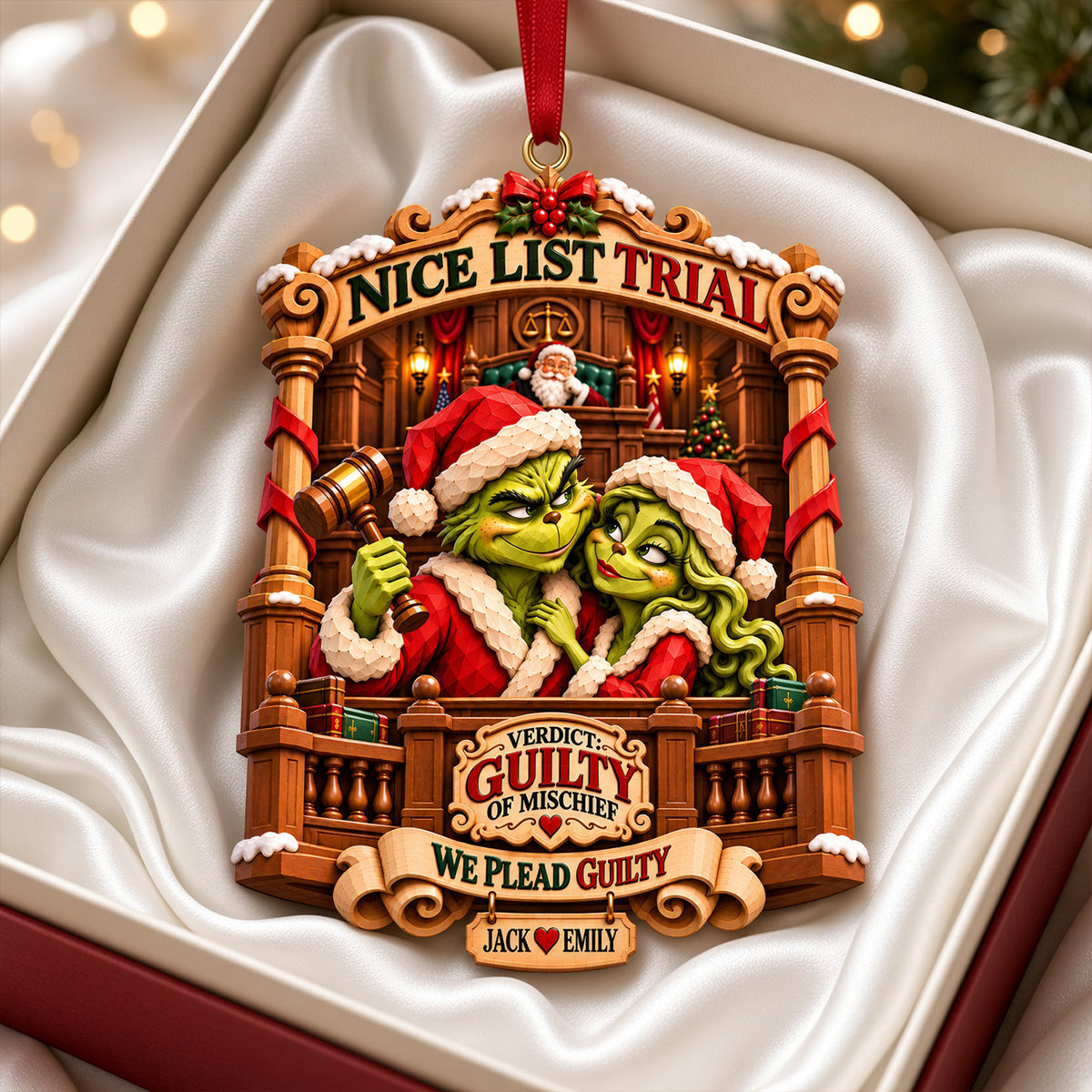 Couple Nice List Trial Christmas Ornament - Personalized Gifts For Couple 08hatn121026