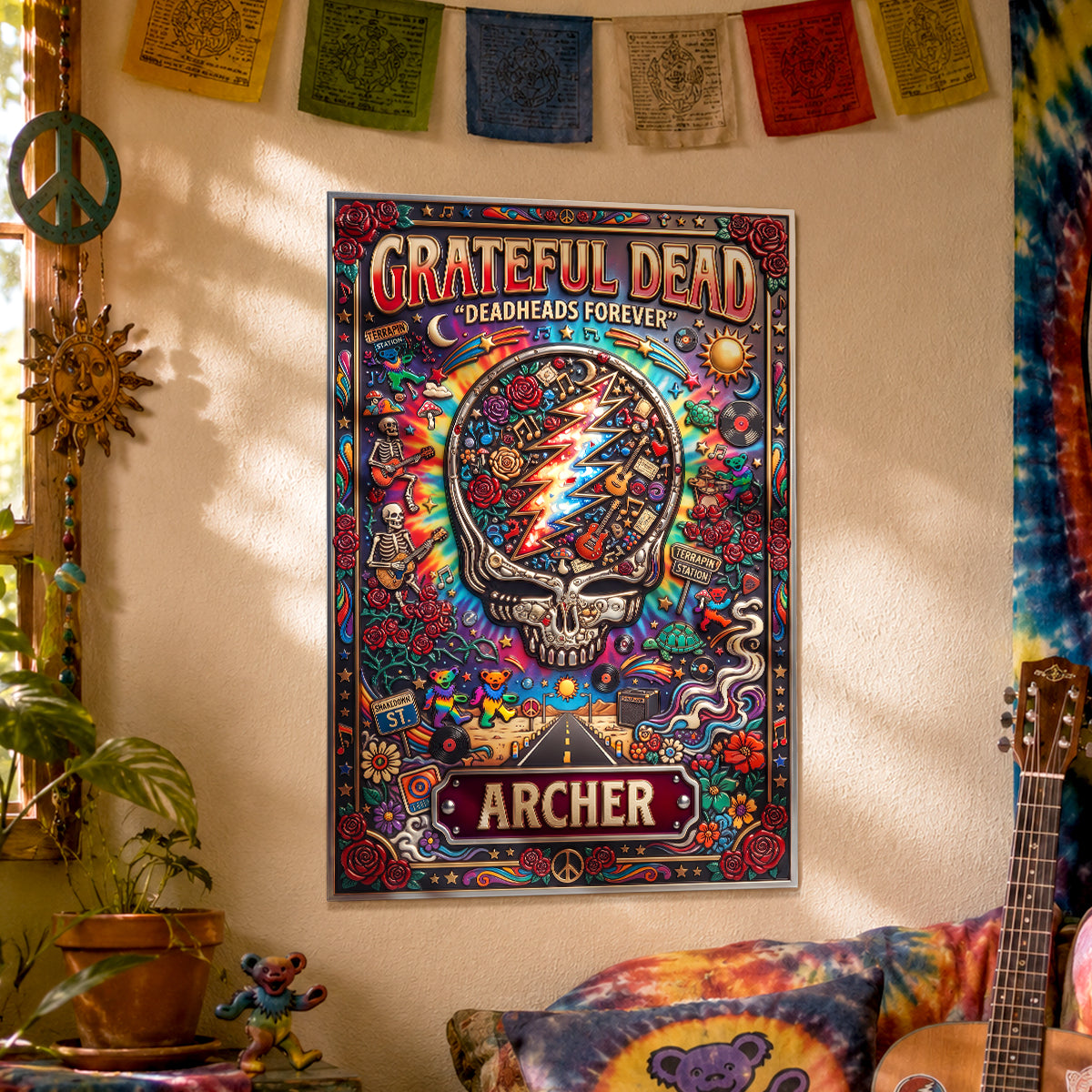 Grateful Dead Print Metal Sign - Personalized Gifts For Rock Lovers 01hudh070726