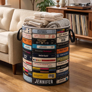 Vintage New Wave Style Laundry Basket- Personalized Gifts 04HUQN100726
