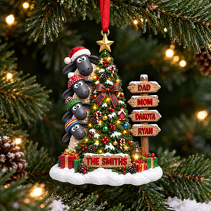 Lovely Sheep Family Ornament - Personalized Christmas Gifts For Family 01ttlu051026