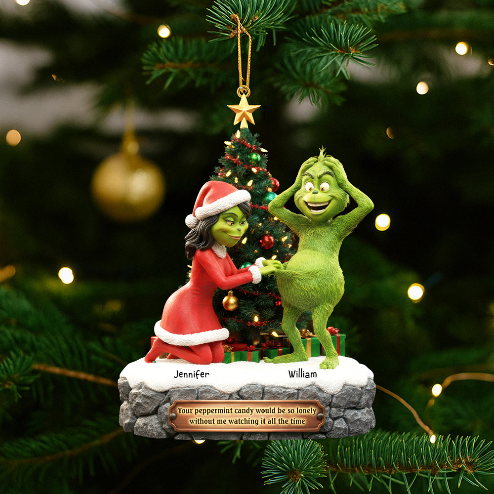 Naughty Couple Christmas Ornament - Personalized Gifts For Couple 03kiqn130925