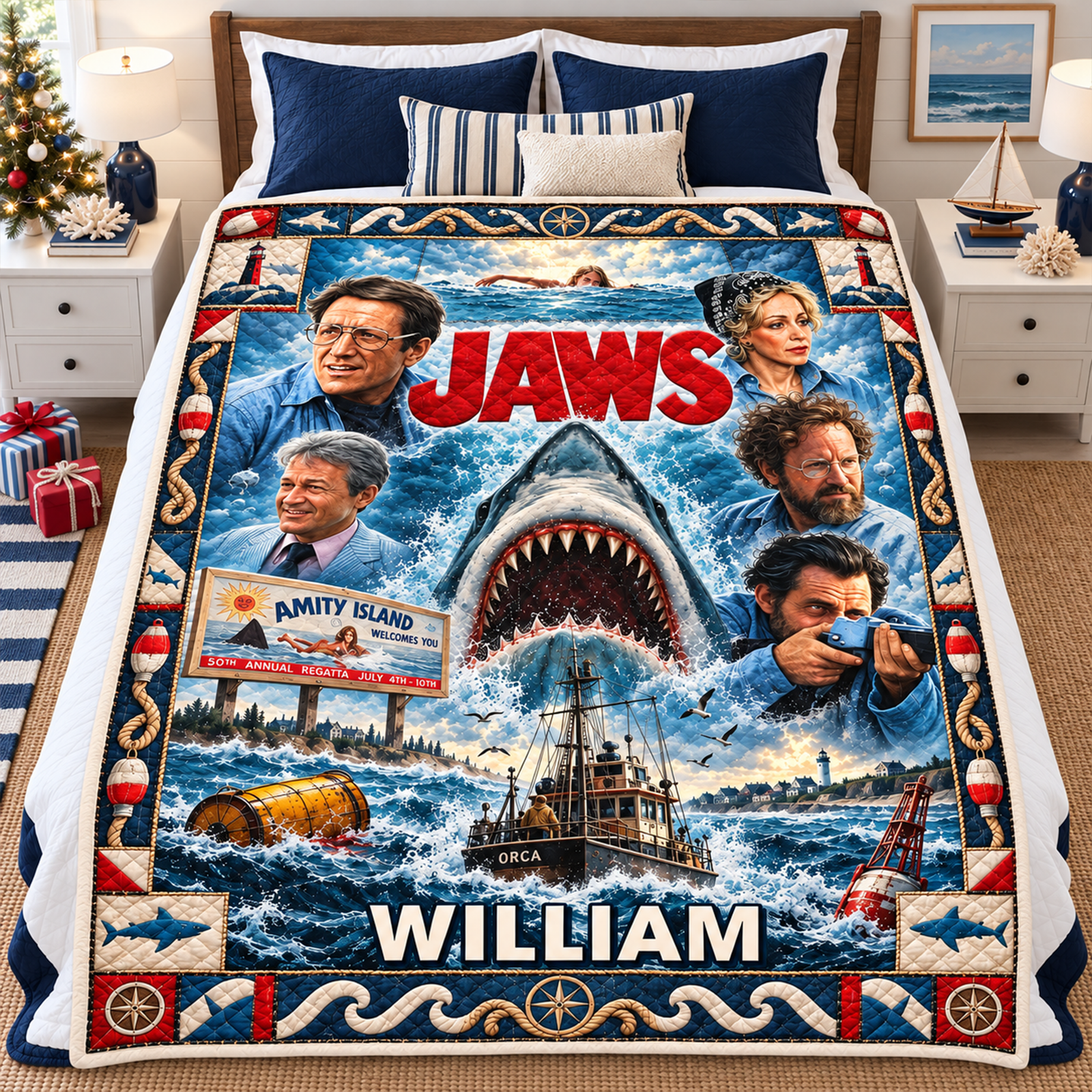 Deep Sea Predator Blanket - Personalized Gifts 06naqn121026