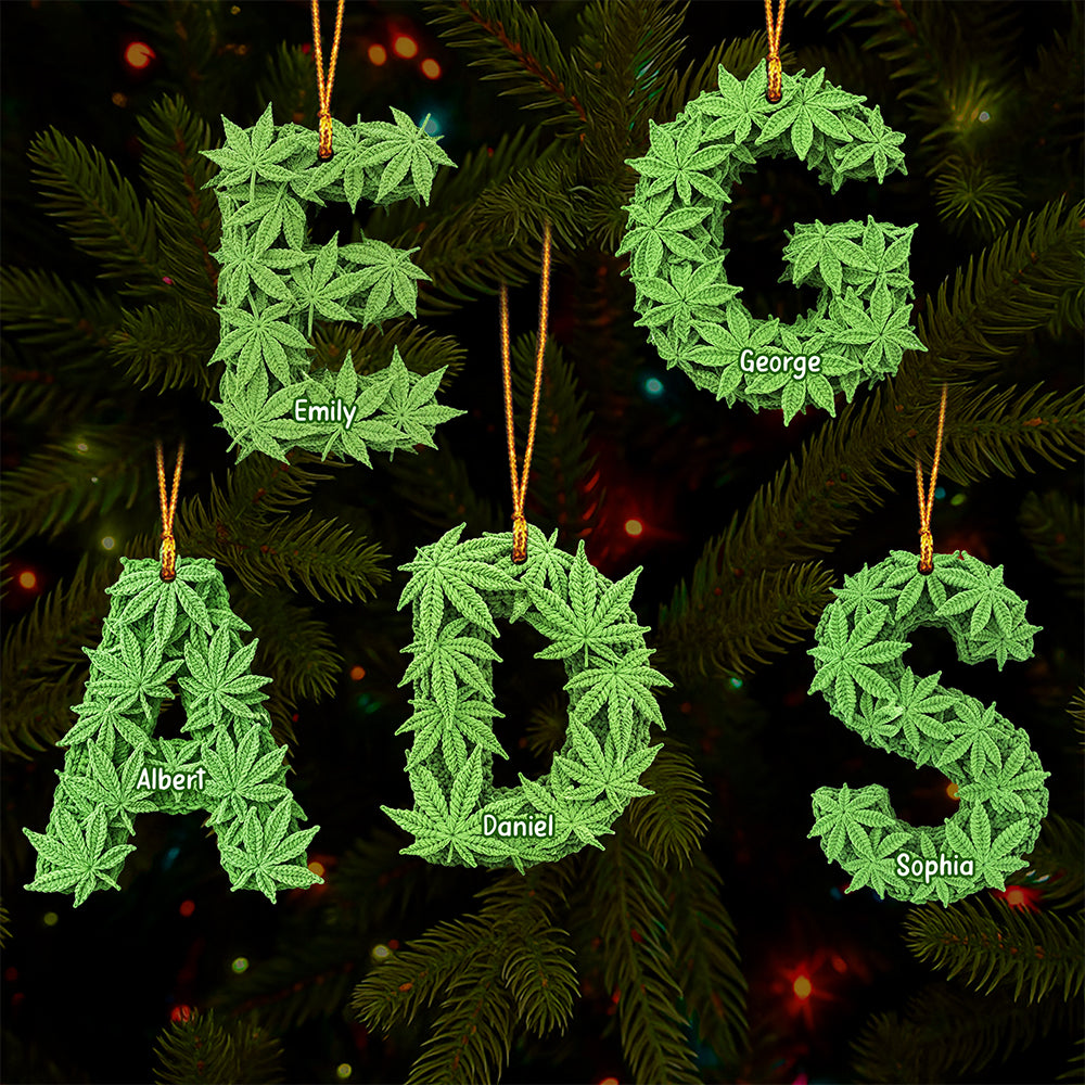 Alphabet Letters Christmas Ornament – Personalized Gifts 02toqn040925