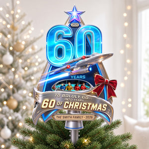 Precious Journey 60th Anniversary Tree Topper - Personalized Christmas Gifts 01todh110926
