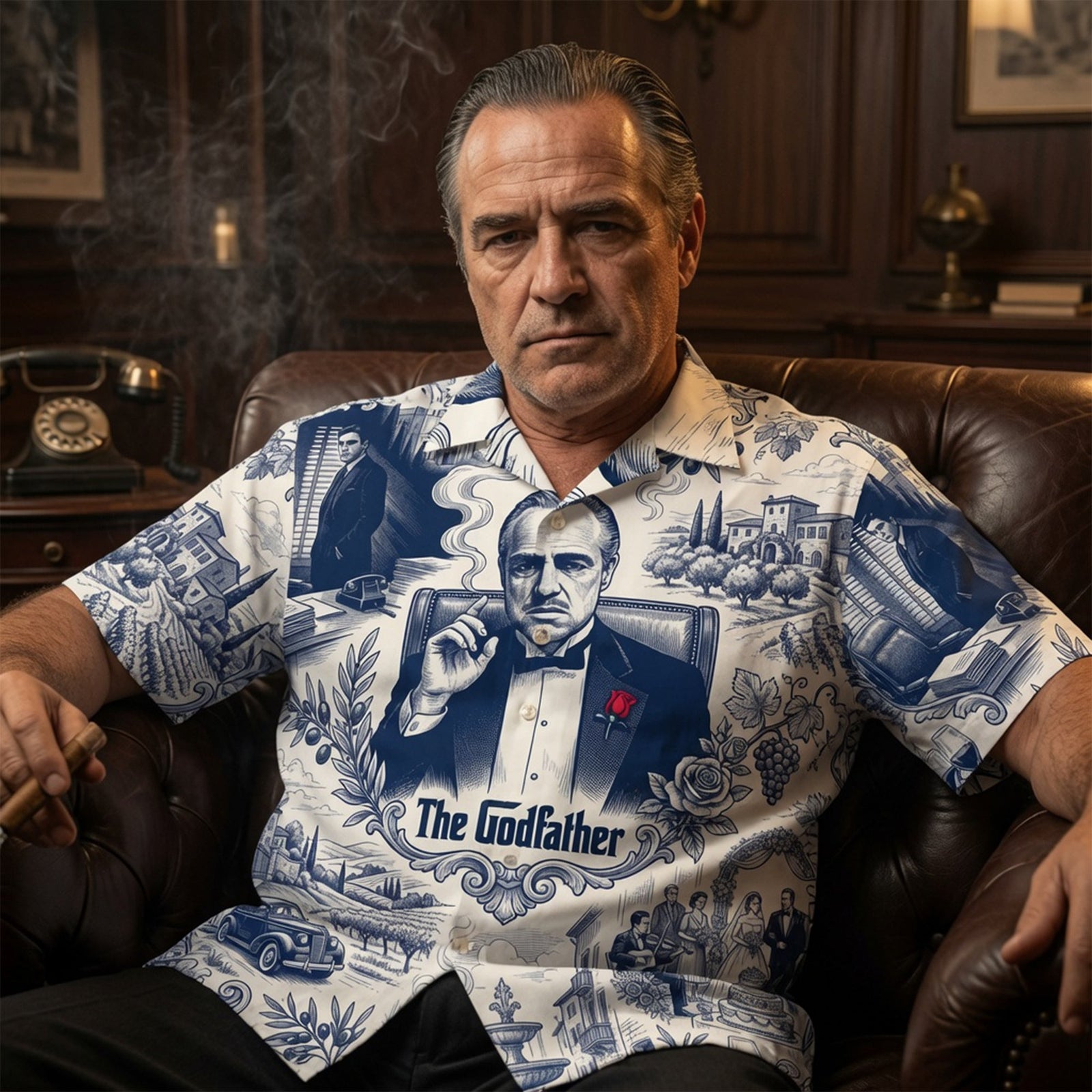 Vintage Crime Boss Hawaiian Shirt - Personalized Gifts 01PGLU060726
