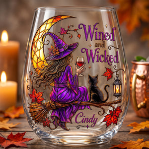 Witch Stemless Glass Egg Cup - Personalized Halloween Gifts For Her 02hutn310726