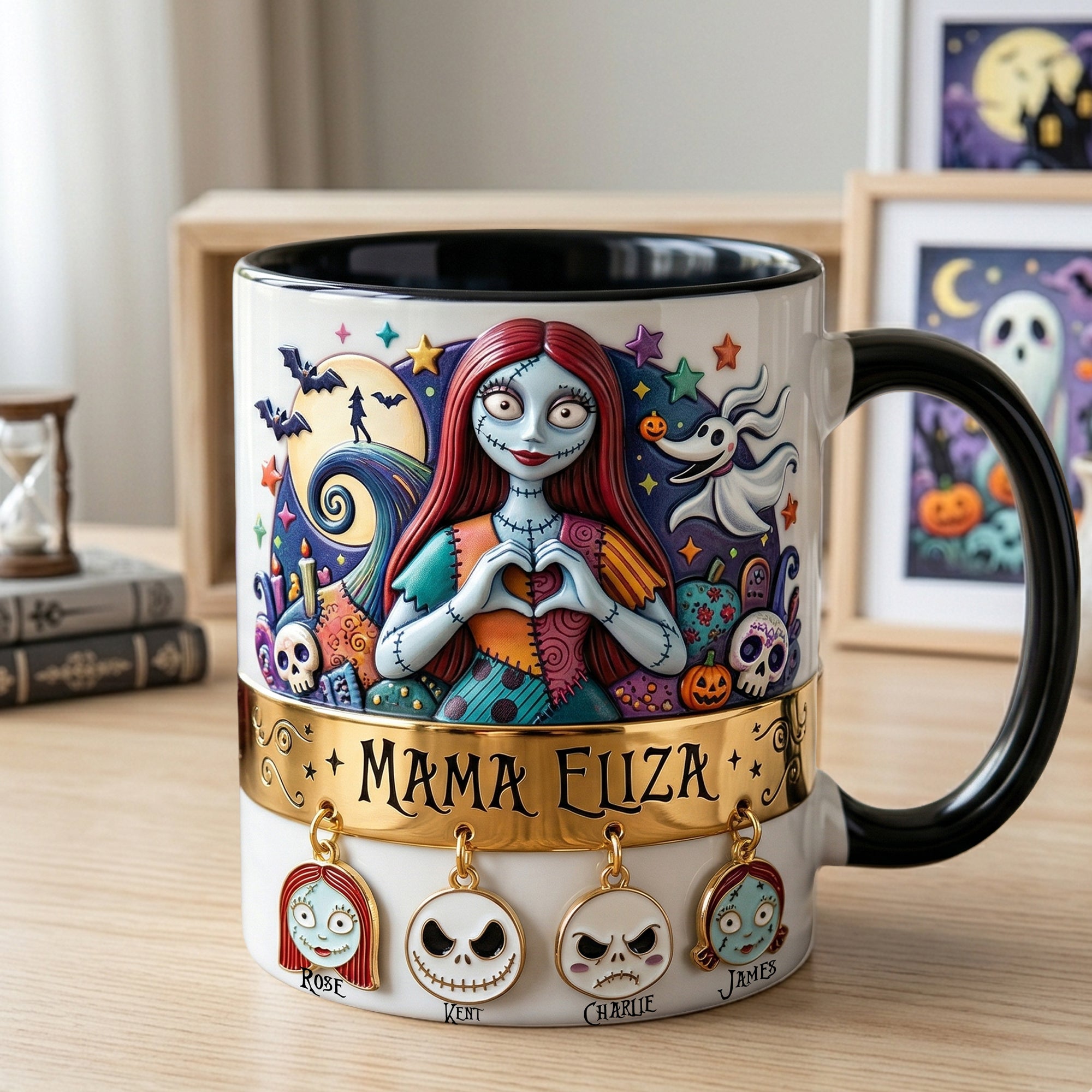 Spooky Mom and Kids Coffee Mug - Personalized Gifts For Mother 02palu030426