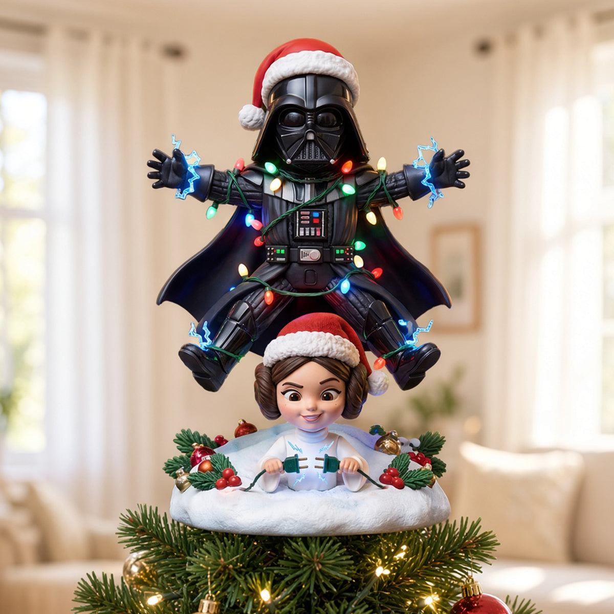 Funny Space Aliens Tree Topper - Personalized Christmas Gifts 01PATN051026