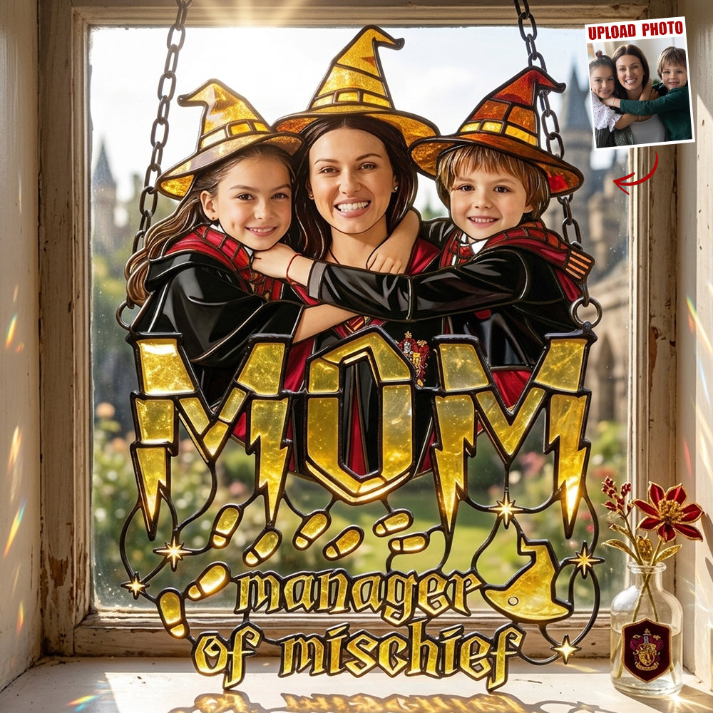 Magical Mom And Kids Suncatcher Ornament Custom Photo Gifts 04NADT020426