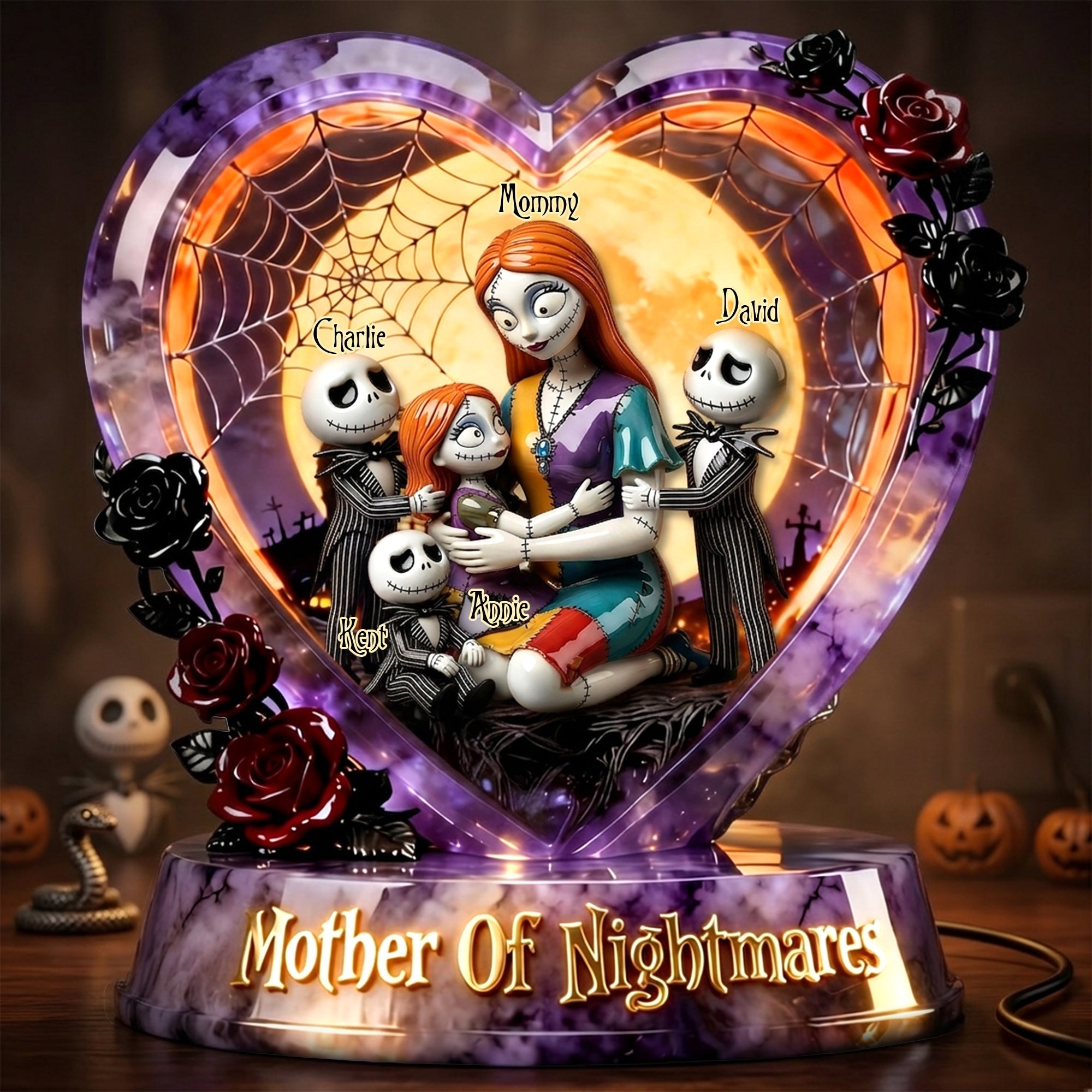 Spooky Mom And Kids Light Box - Personalized Gifts For Mom 02OHLU070426