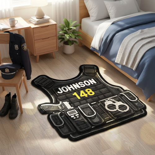Personalized Gifts For Police Custom Shape Doormat 02hymg221025-Homacus