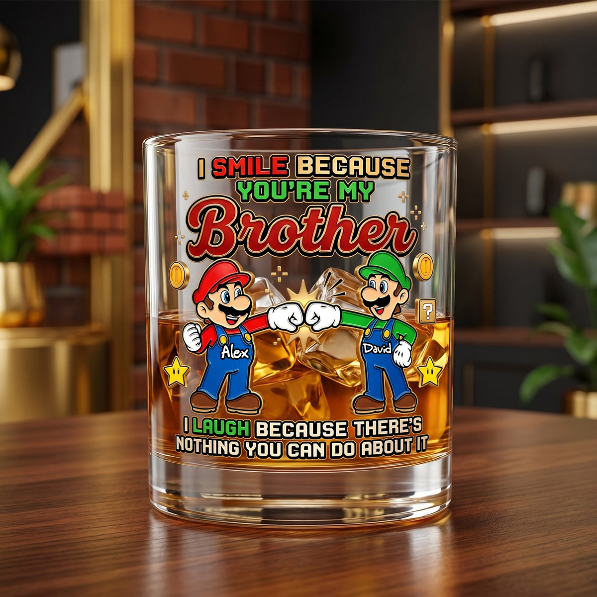 Best Brotherhood 11oz Round Glass - Personalized Gifts For Brother 02NADH110626