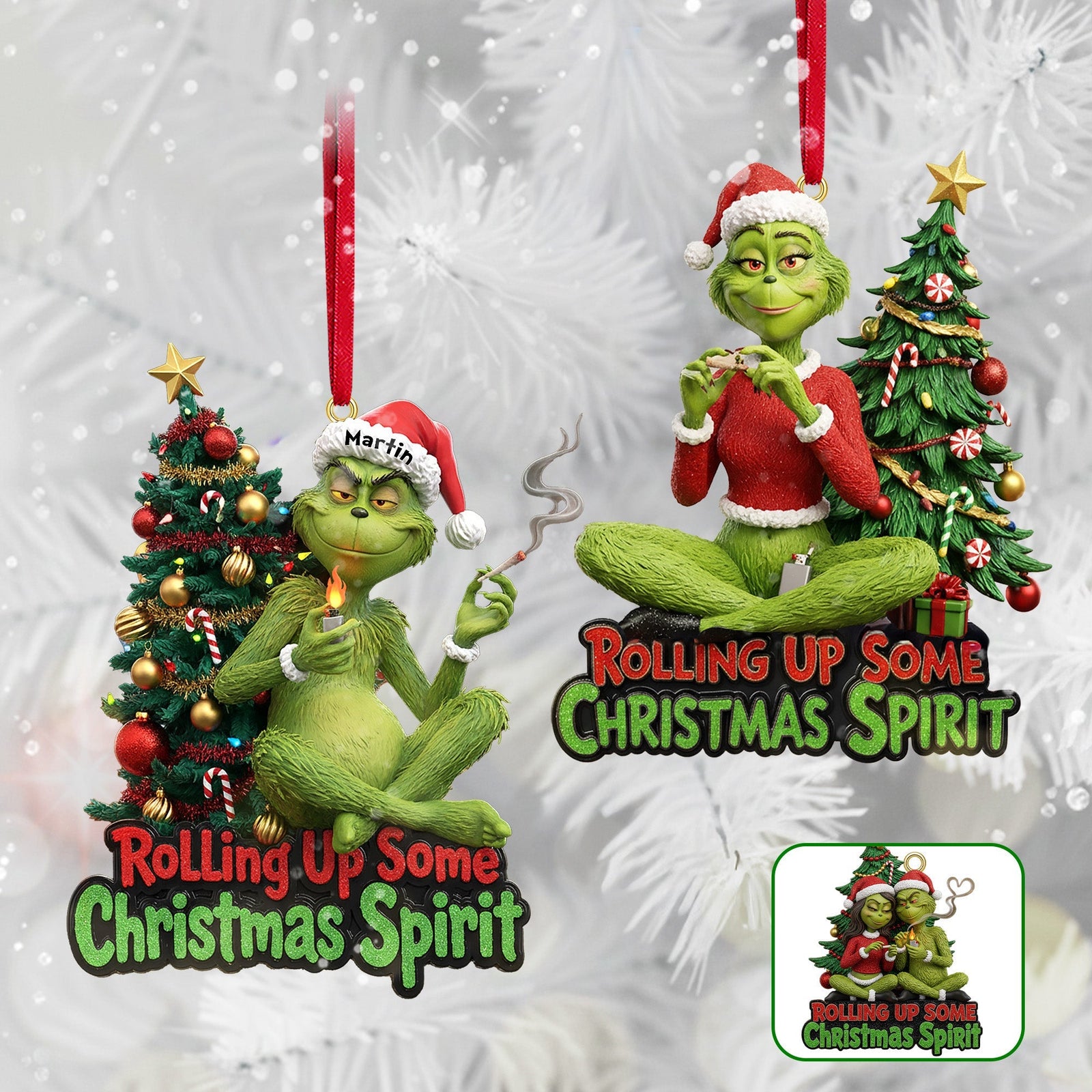 Personalized Gift For Couple Christmas Ornament 02HYMG091025