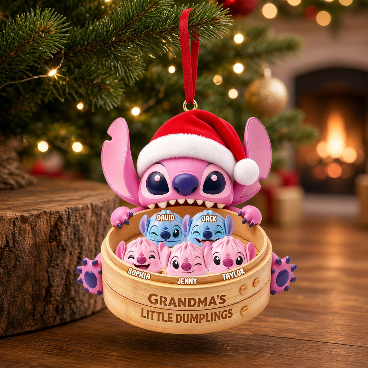 Grandma's Adorable Grandkids Christmas Ornament - Personalized Gifts For Grandma 02OHTN051026