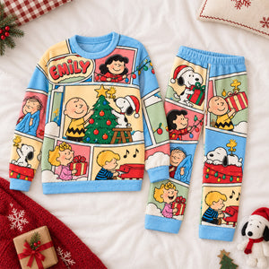 Nostalgic Cartoon Crew Pajamas - Personalized Gift For Christmas 05HADH201026