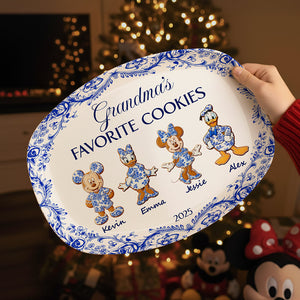 Grandma's Cookies Christmas Resin Plate - Personalized Gifts 01PGTA280825