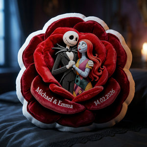 Dark Love In Bloom Pillow -  Personalized Gift For Couples 03TTTA201026
