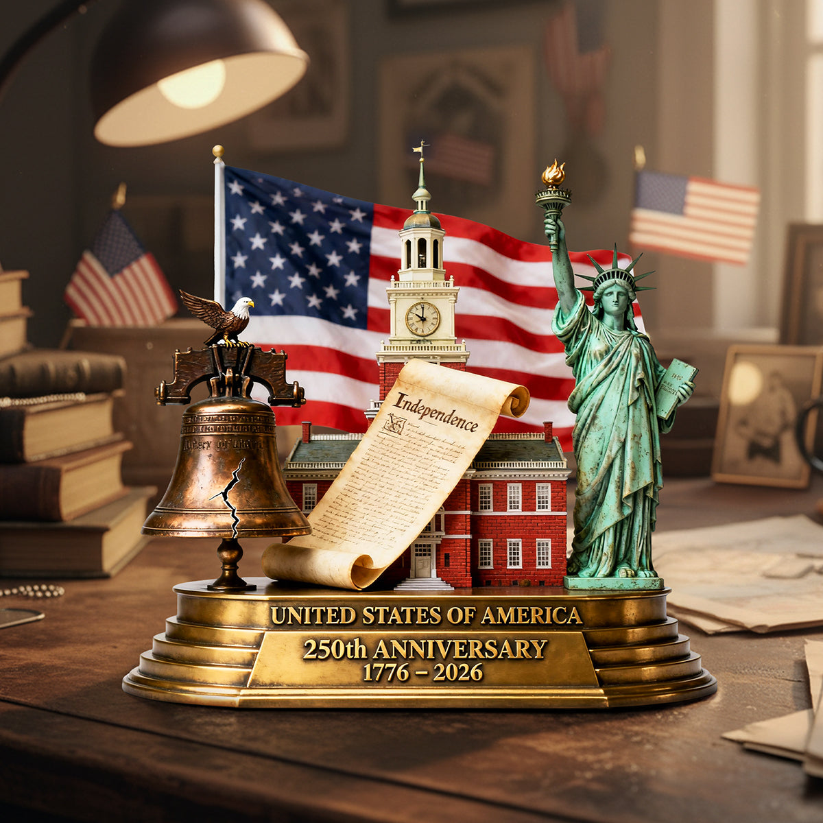 250th America Anniversary Acrylic Plaque - Personalized Gifts For Patriots 01kita040226 - Shaped Plaques - GoDuckee