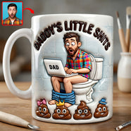 Funny Poop Dad Coffee Mug - Custom Photo Gifts For Dad Coffee Mug 04NAQN040326