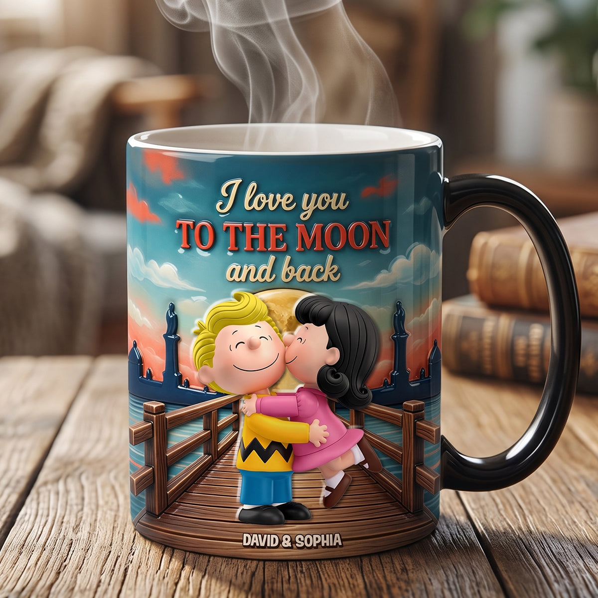 Love You To The Moon And Back Magic Ceramic Coffee Mug - Personalized Gifts For Couple 05TOTN270726