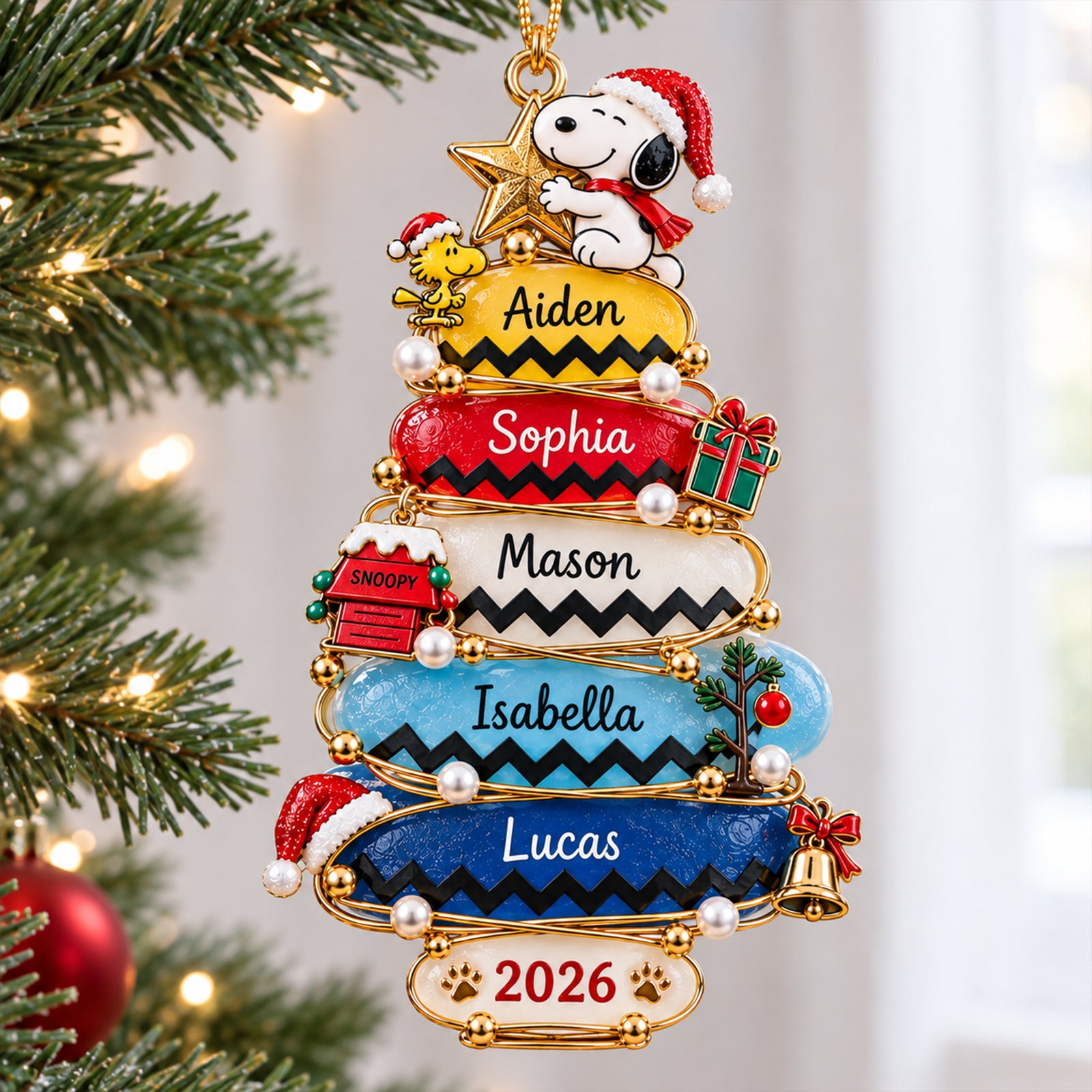 Seaglass Christmas Tree Ornament - Personalized Gifts For Family Christmas Ornament 06PALU220926