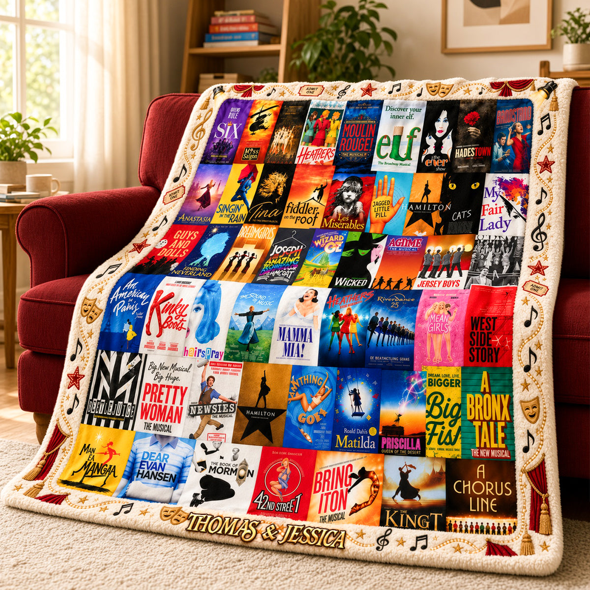 Musical Theater Blanket - Personalized Gifts 06nadh061026