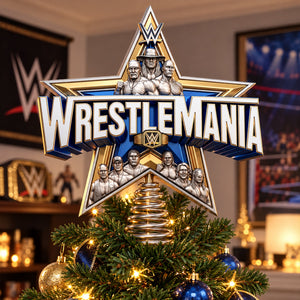 Star Show Tree Topper, Personalized Gifts For Wrestling Show Lovers 06qhlu161026