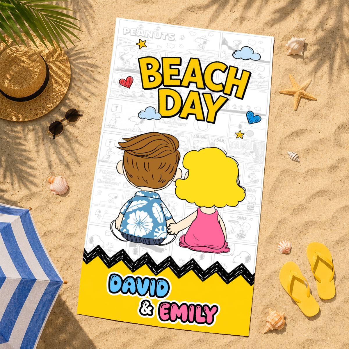 Beach Day Beach Towel - Personalized Gifts For Couple 07hudh290726