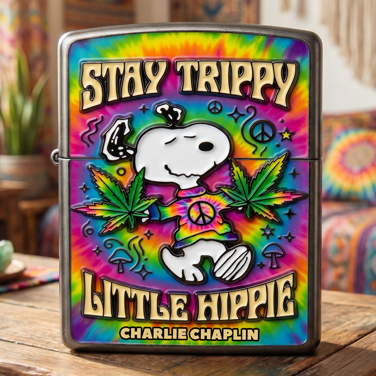 Hippie Stoner Lighter - Personalized Gifts For Stoners 01todt090726