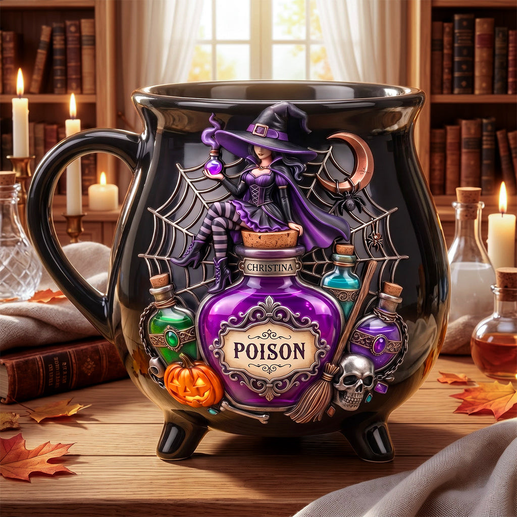 Witch Poison Cauldron Mug - Personalized Gifts For Halloween
