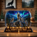 Wolf Dad and Kids Acrylic Plaque - Personalized Gifts For Dad 04tolu280426-Homacus