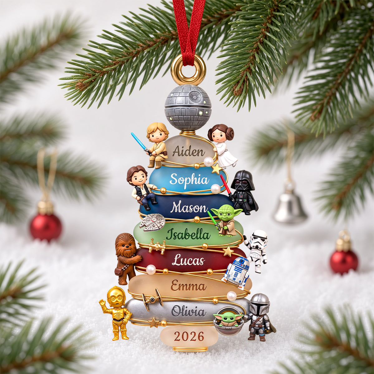 Space Adventure Family Christmas Ornament - Personalized Gifts For Family 05NADH081026