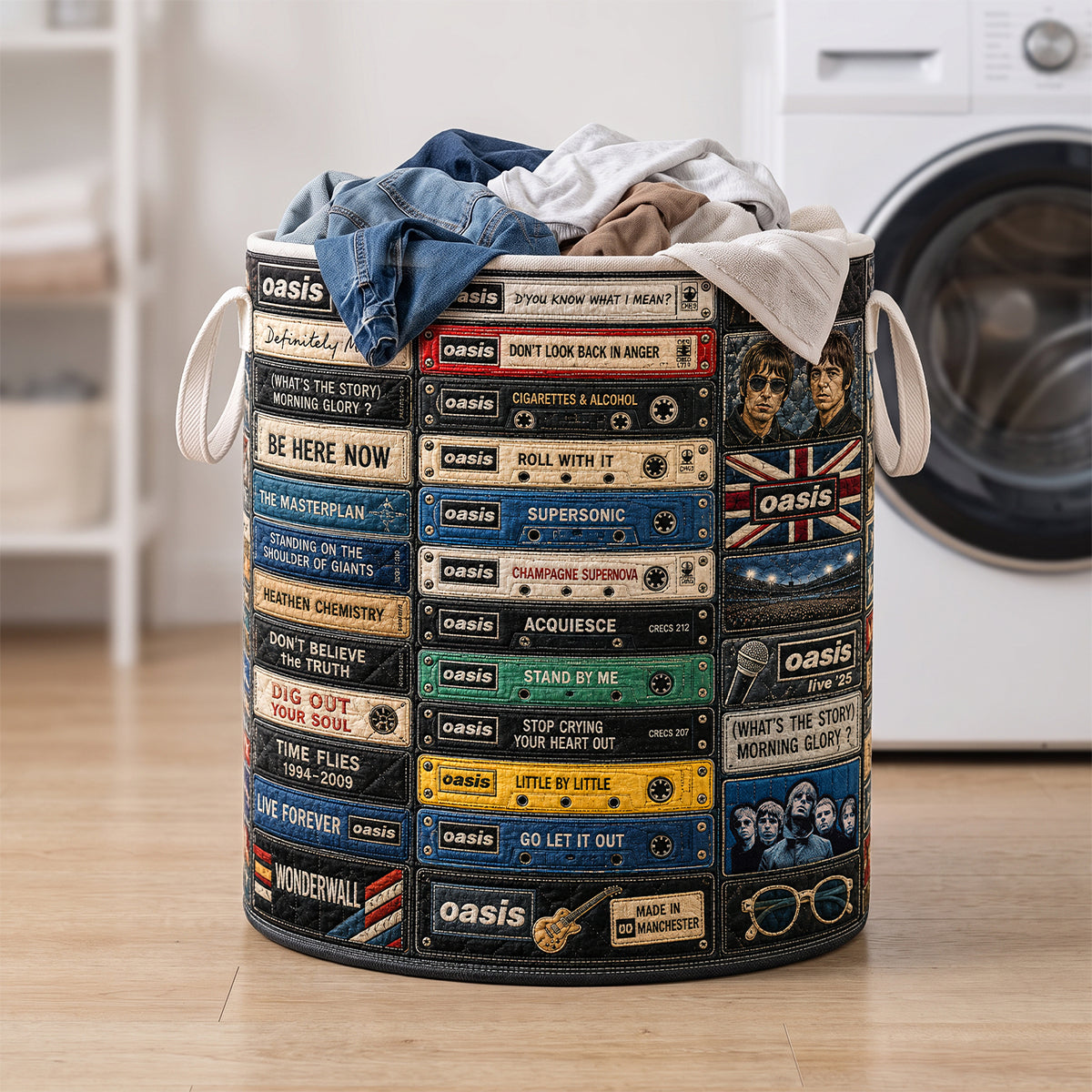 Oasis Quilted Laundry Basket - Personalized Gifts 03hudh100726