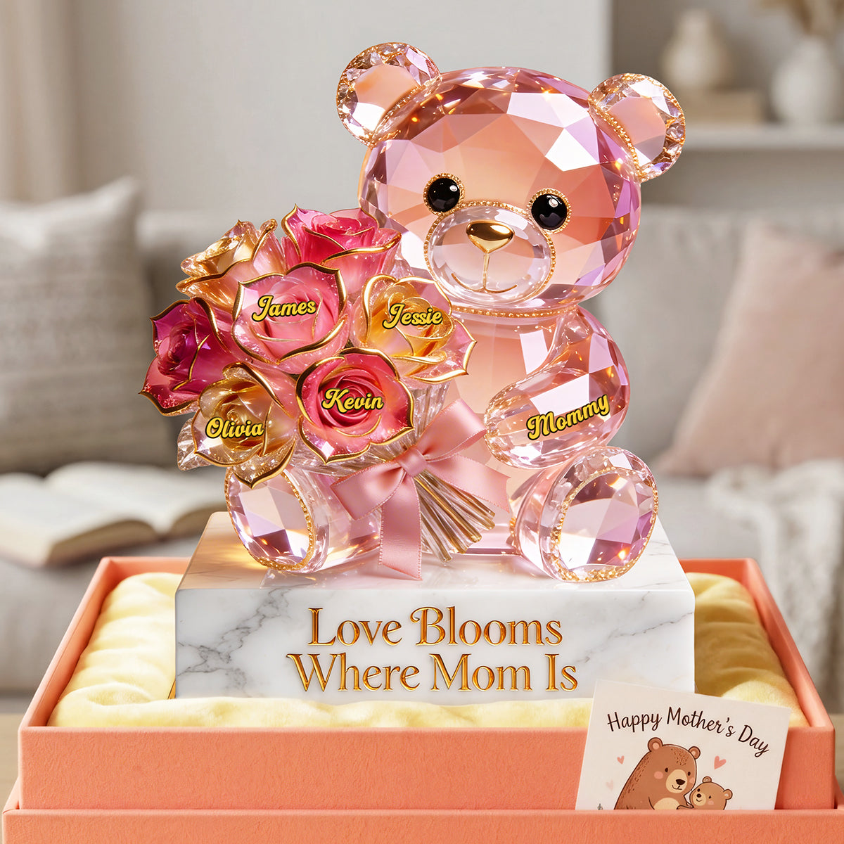 Mom Bear Acrylic Plaque - Personalized Gifts For Mother 04pgta300326-Homacus