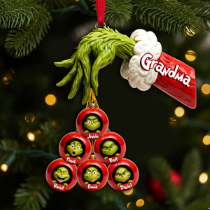 Green Monster Family Ornament - Personalized Gifts Christmas 05QHLU170925