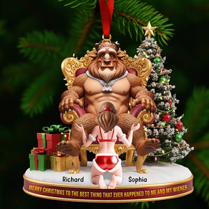 Naughty Couple Christmas Ornament, Personalized Gifts 01OHQN220925