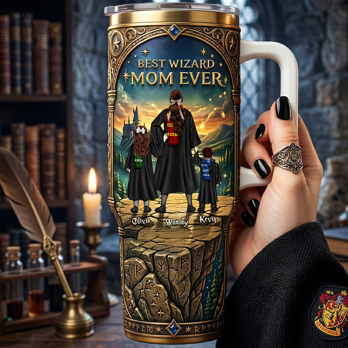 Magical Mom & Kids Adventure - Tumbler Handle Personalized Mom 03NATA160426