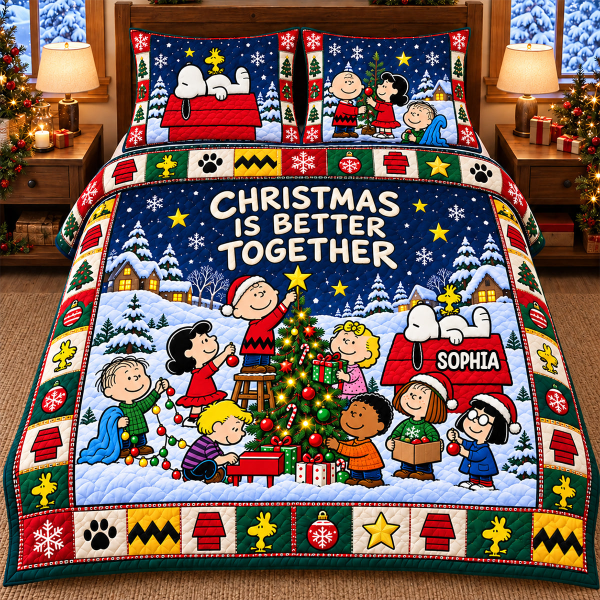 Christmas Is Better Together Quilt Bedding Set - Personalized Christmas Gifts 05tytn300926