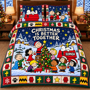 Christmas Is Better Together Quilt Bedding Set - Personalized Christmas Gifts 05tytn300926