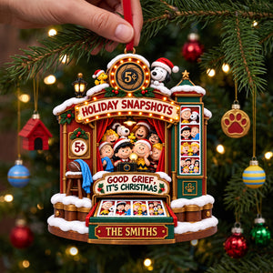 Holiday Snapshots Ornament - Personalized Gifts For Family Christmas Ornament 03HALU220926