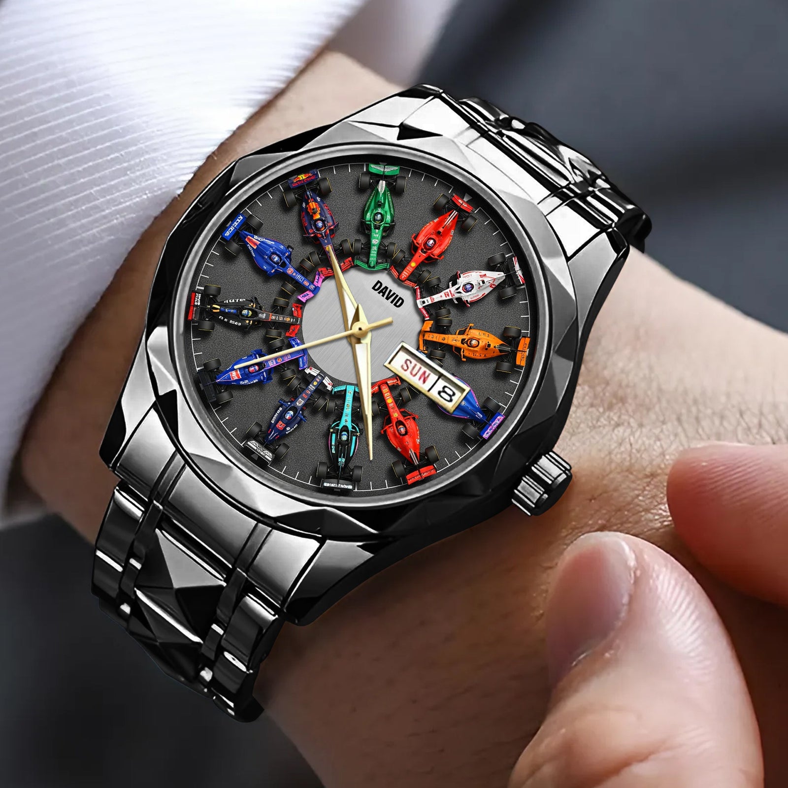 Auto Racing Car Stainless Steel Men's Watch - Personalized Gifts 05natn280725