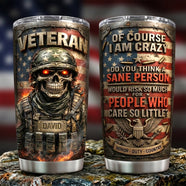 Fire Skull Veteran Tumbler Personalized Gifts For Veteran 04TYLU070426