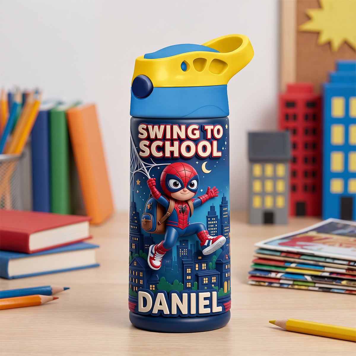 Swing To School 12oz Colorful Tumbler - Personalized Gifts For Kids 06todh270726