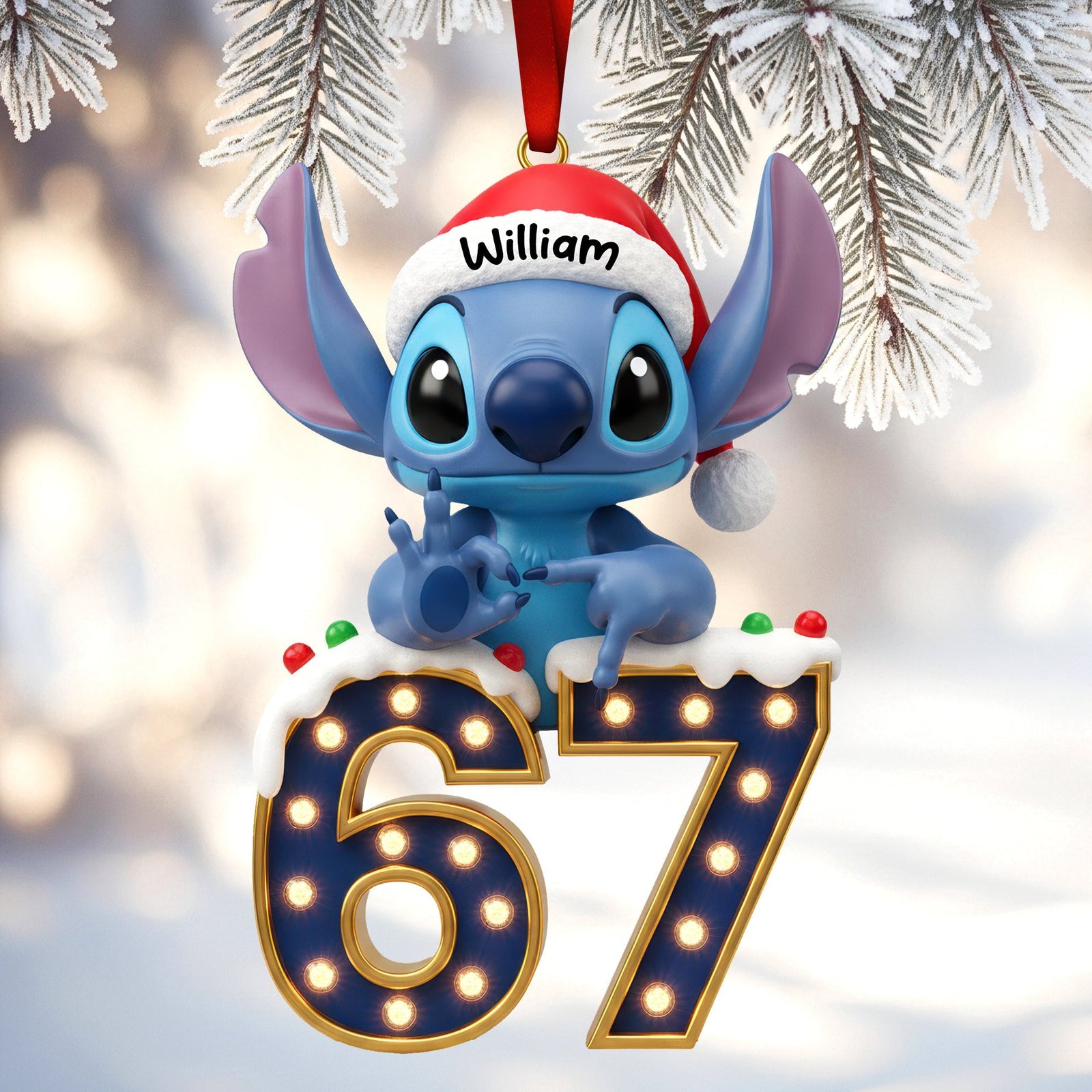 Alien Says Six Seven Acrylic Ornament - Personalized Christmas Gifts 04OHQN181125