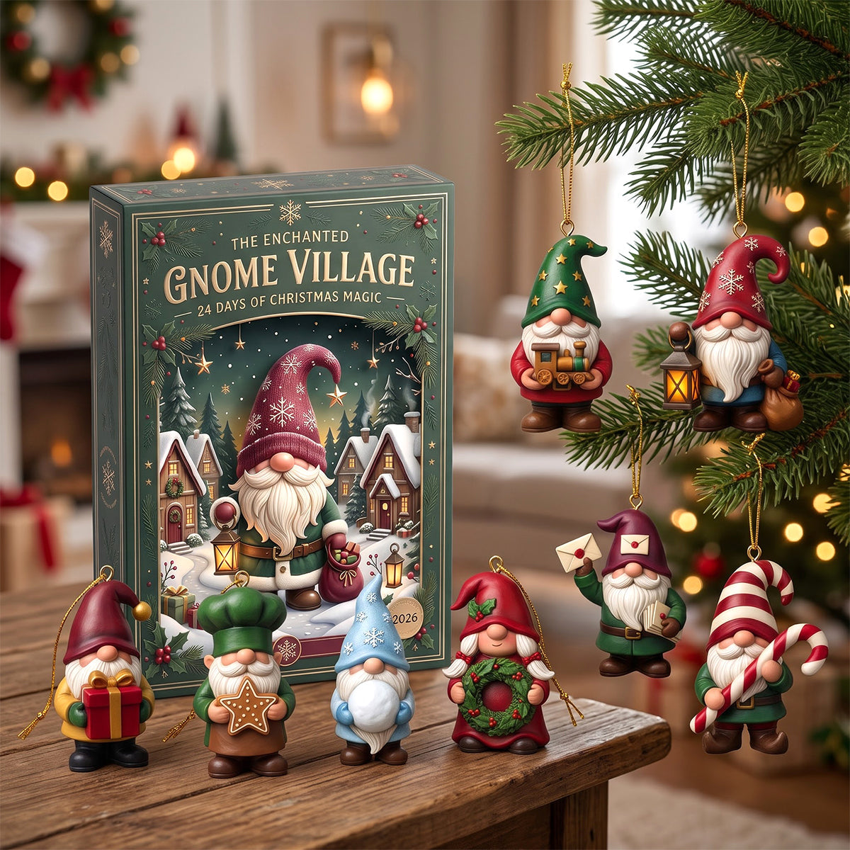 Gnome Village Advent Calendar Blind Box - Personalized Christmas Gifts 04totn271026