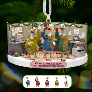 Goose Coworkers Ornament - Personalized Gifts For Coworkers Christmas Ornament 01NAMG281025-Homacus