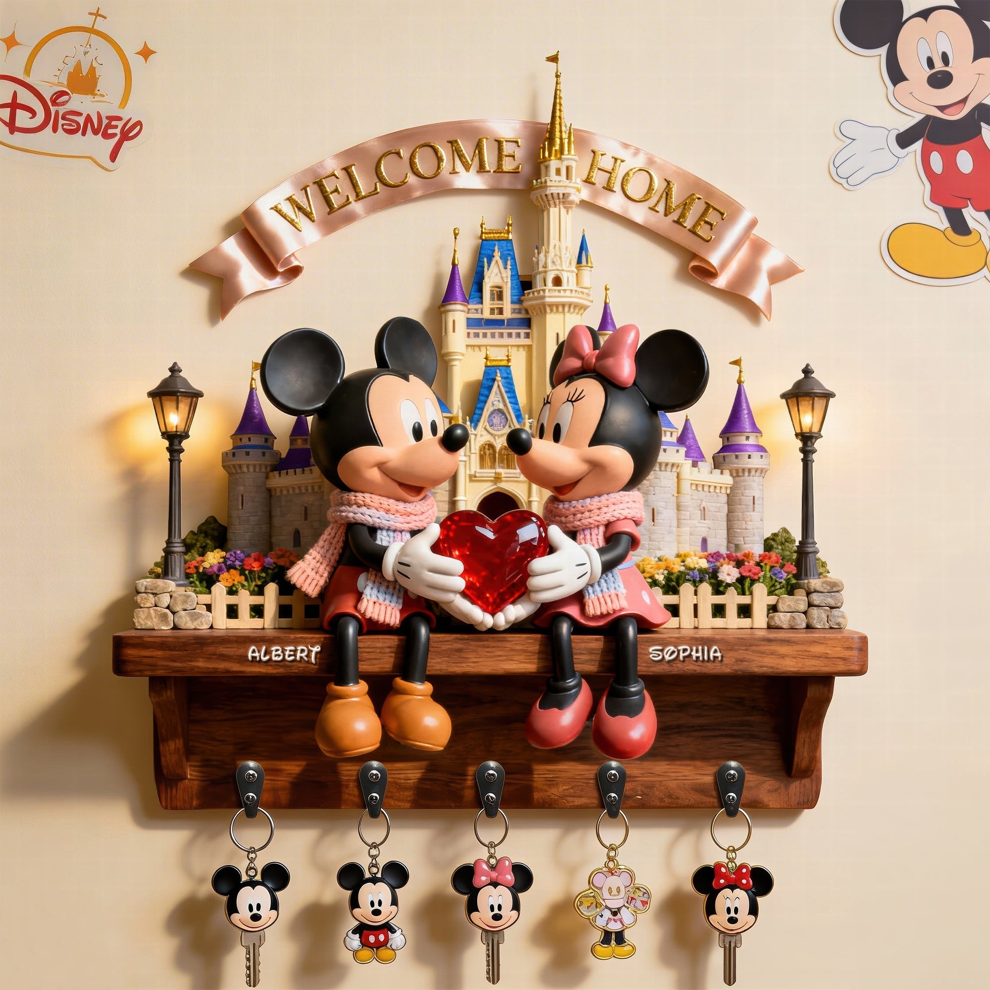 Love Is Home Acrylic Key Hanger - Personalized Gifts For Couple 04KIQN100226
